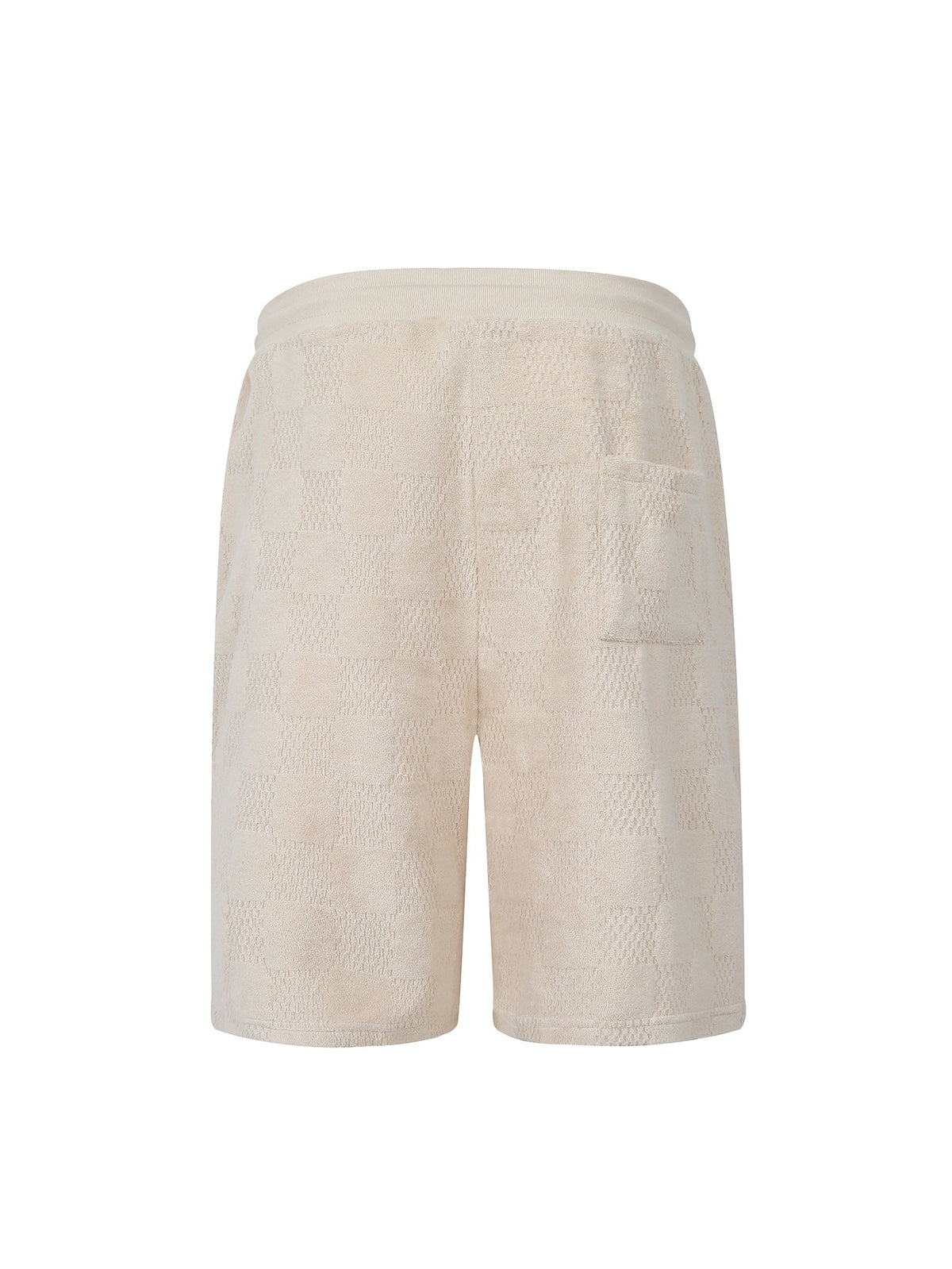 Cotton drawstring terry casual shorts