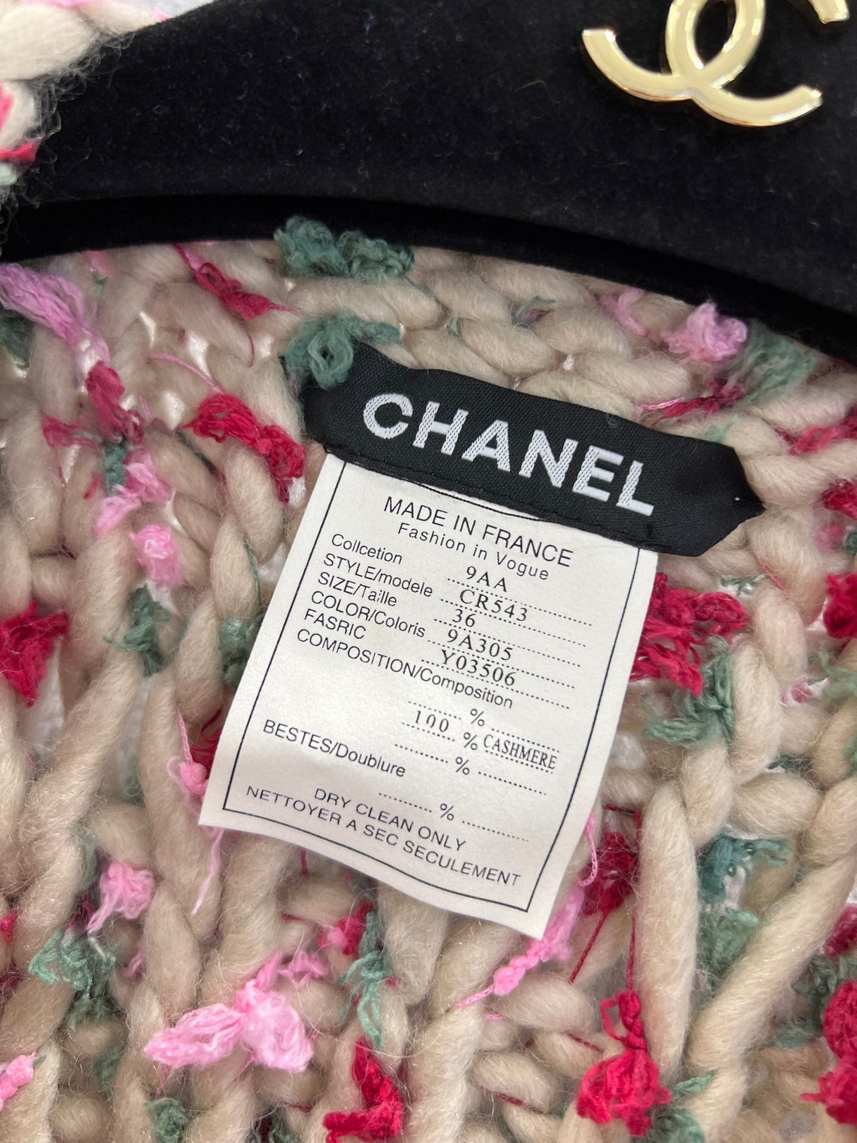 Vintage chunky-knit three-button vest