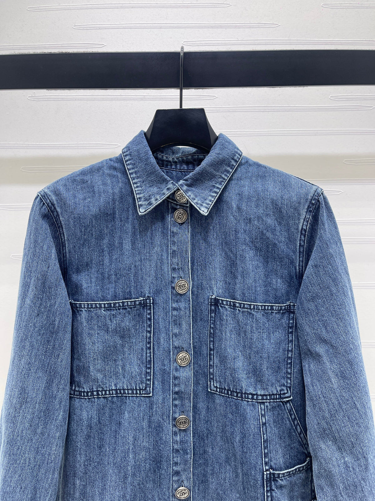 Collared Denim Shirt Jacket