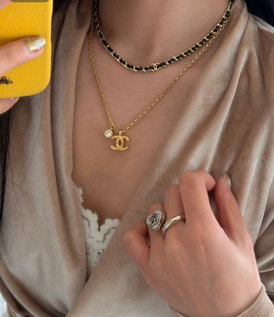 26 Vintage Leather Necklace