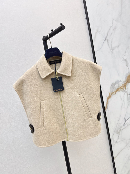 26Latest Autumn/Winter Oatmeal Double-Faced Wool-Blend Vest
