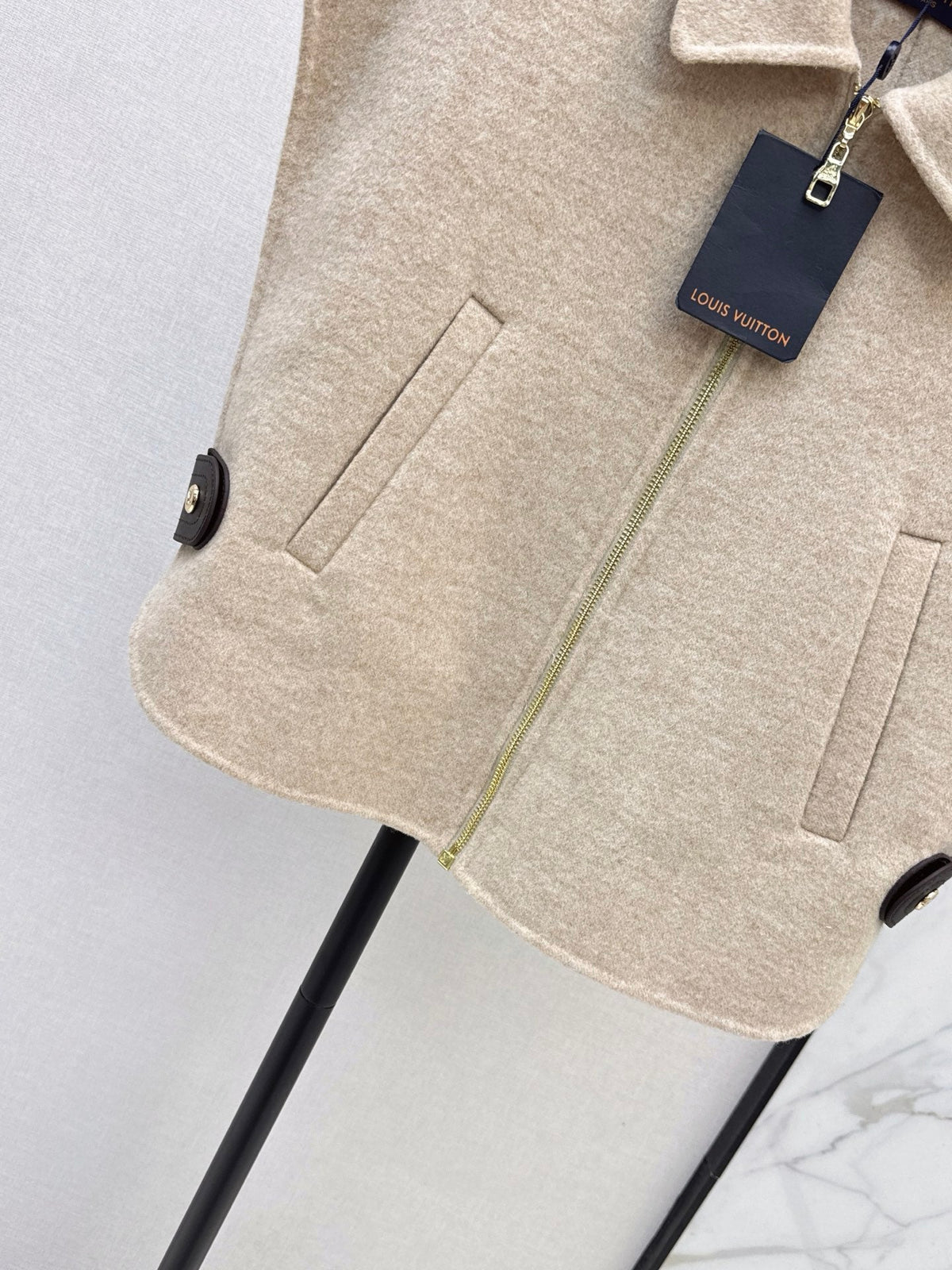 26Latest Autumn/Winter Oatmeal Double-Faced Wool-Blend Vest