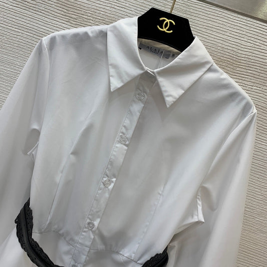 26New Long-Sleeve Shirt/Top – Includes Black Waist Belt