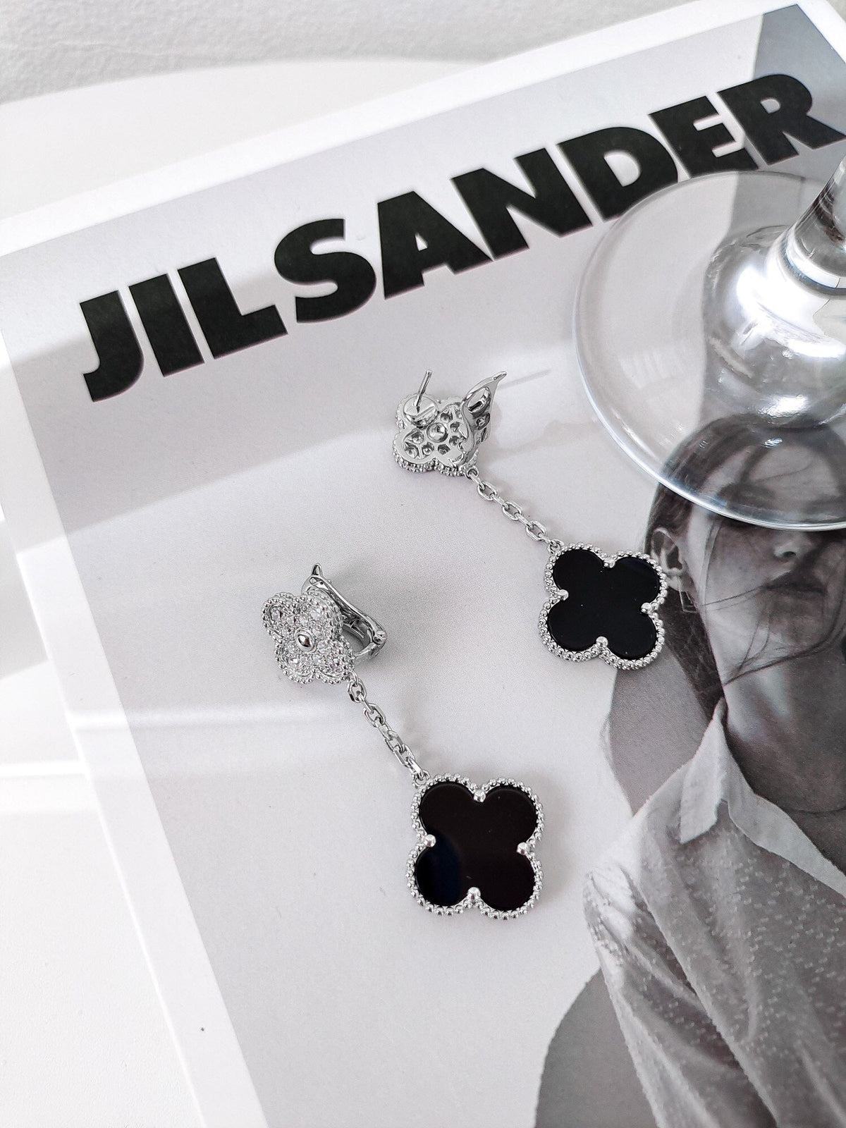 Four-leaf clover earrings