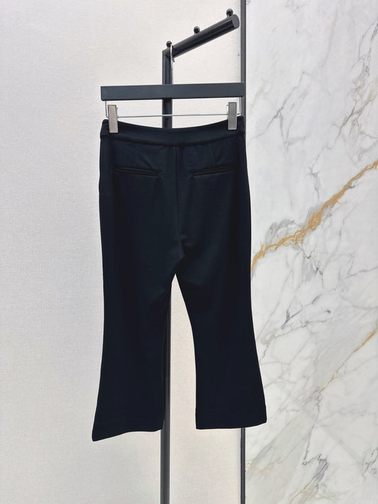 26FW New Classic Color-Block Cropped Leggings with Hardware Detail π€