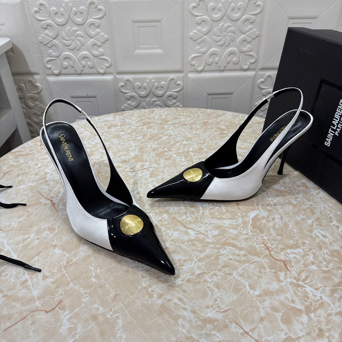 26FW New YSL Logo High Heels π (height: 10.5cm)