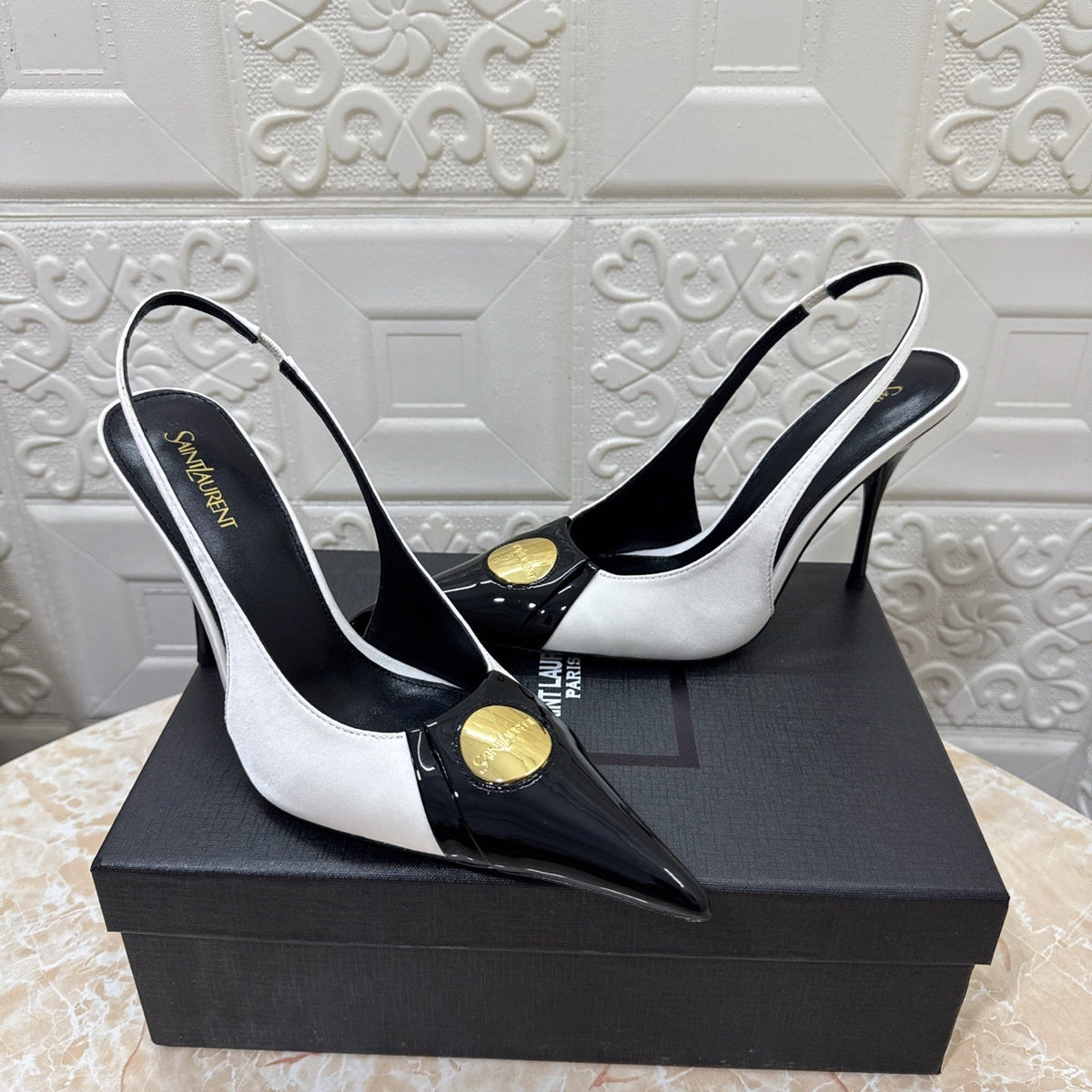 26FW New YSL Logo High Heels π (height: 10.5cm)