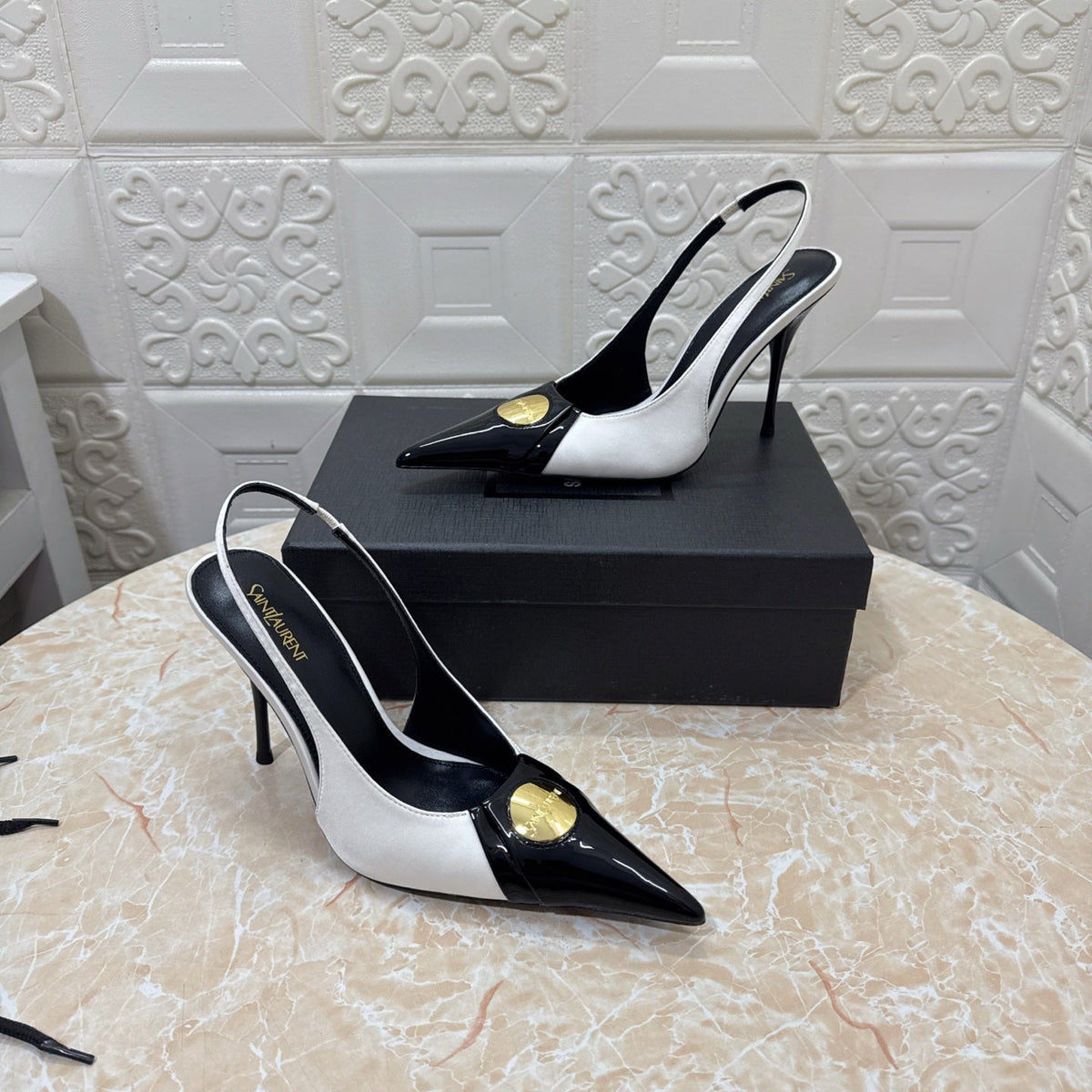 26FW New YSL Logo High Heels π (height: 10.5cm)