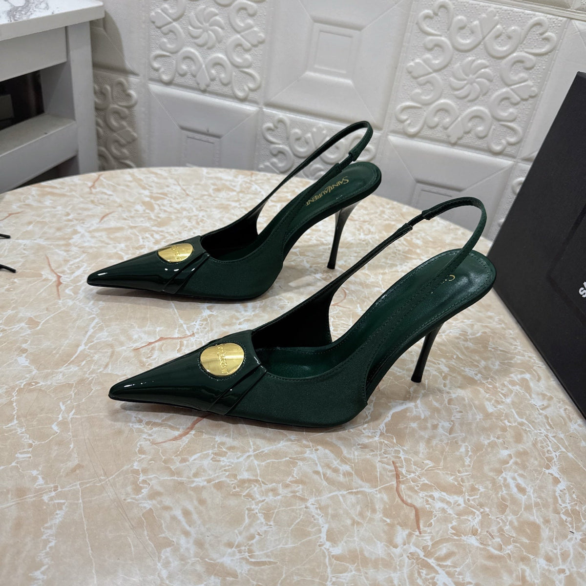 26FW New YSL Logo High Heels π (height: 10.5cm)