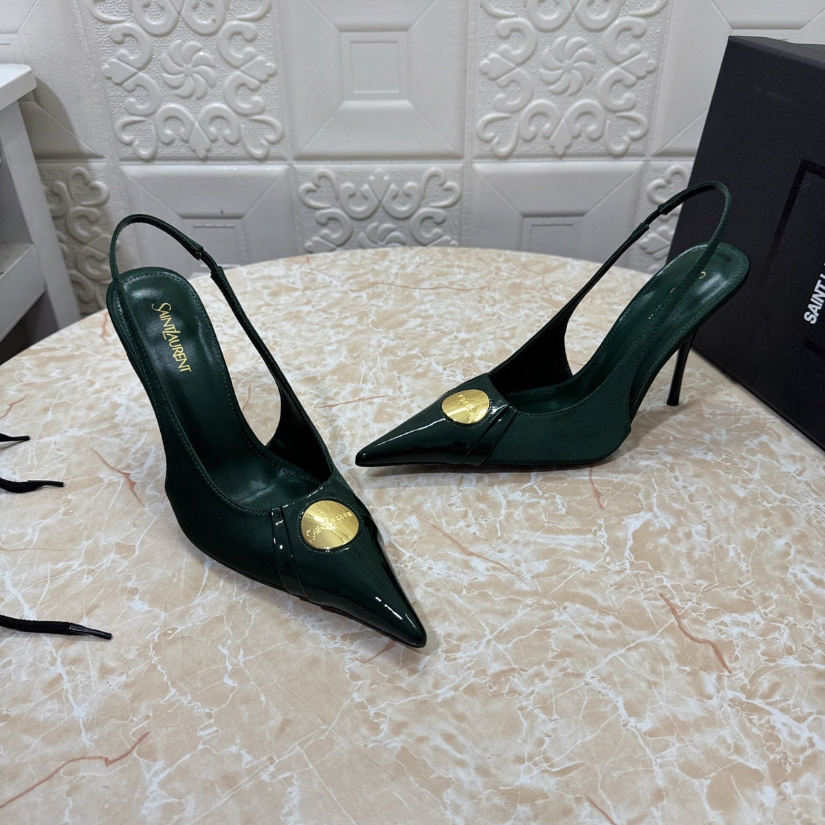 26FW New YSL Logo High Heels π (height: 10.5cm)