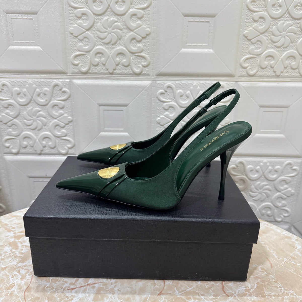 26FW New YSL Logo High Heels π (height: 10.5cm)