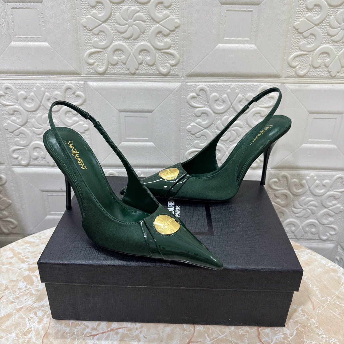 26FW New YSL Logo High Heels π (height: 10.5cm)