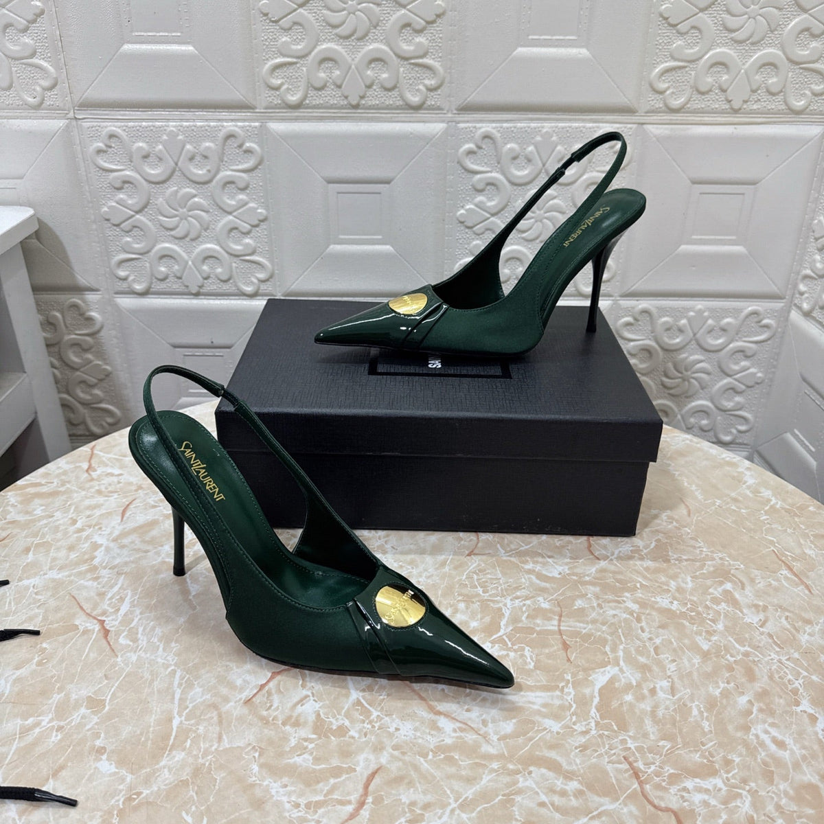 26FW New YSL Logo High Heels π (height: 10.5cm)