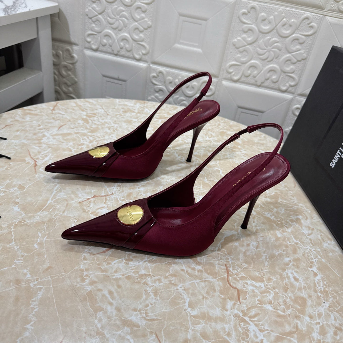 26FW New YSL Logo High Heels π (height: 10.5cm)
