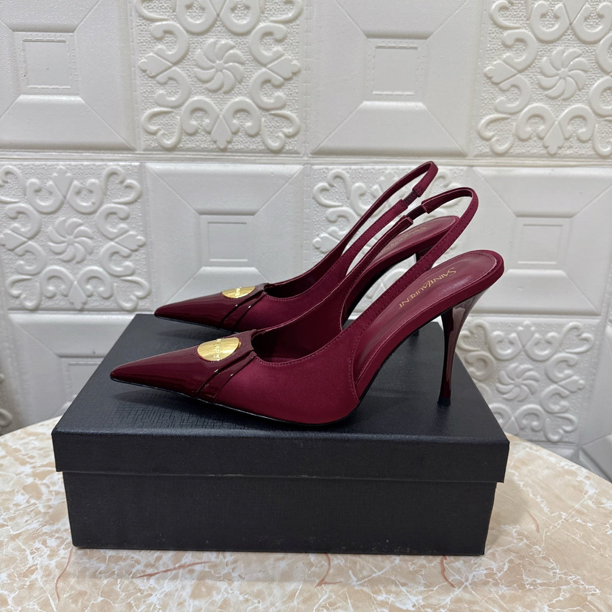 26FW New YSL Logo High Heels π (height: 10.5cm)