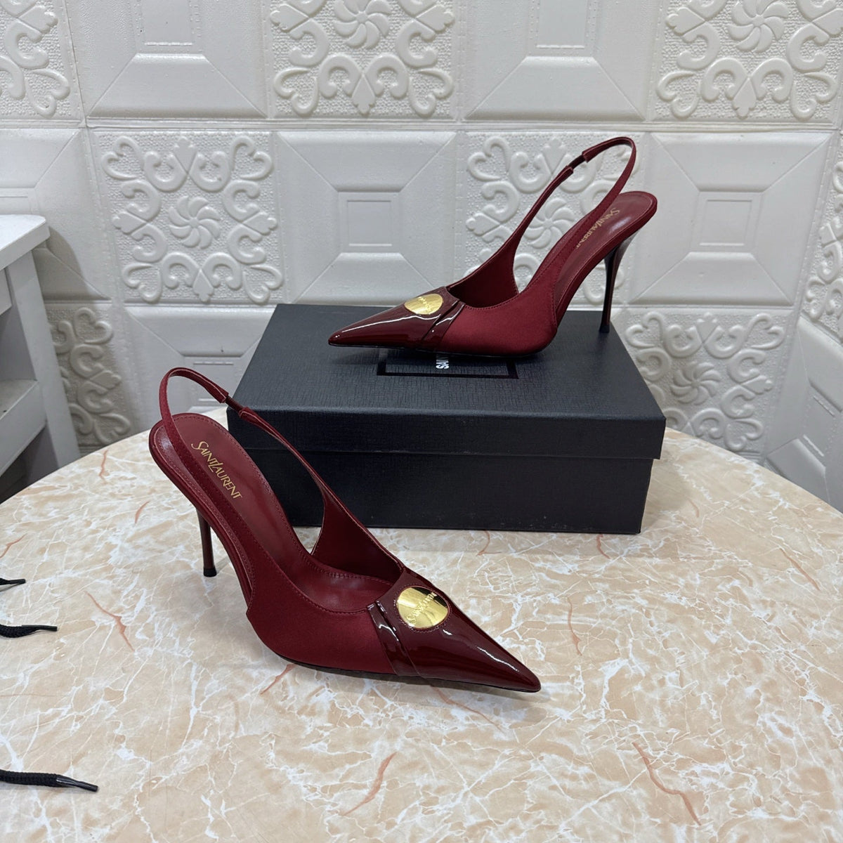 26FW New YSL Logo High Heels π (height: 10.5cm)