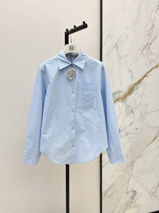 26FW New Classic Logo Embroidered Collared Shirt π©΅