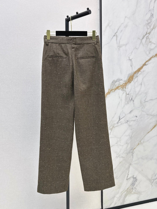 26FW New Runway Style: Vintage-Inspired Woven Wool Trousers π€