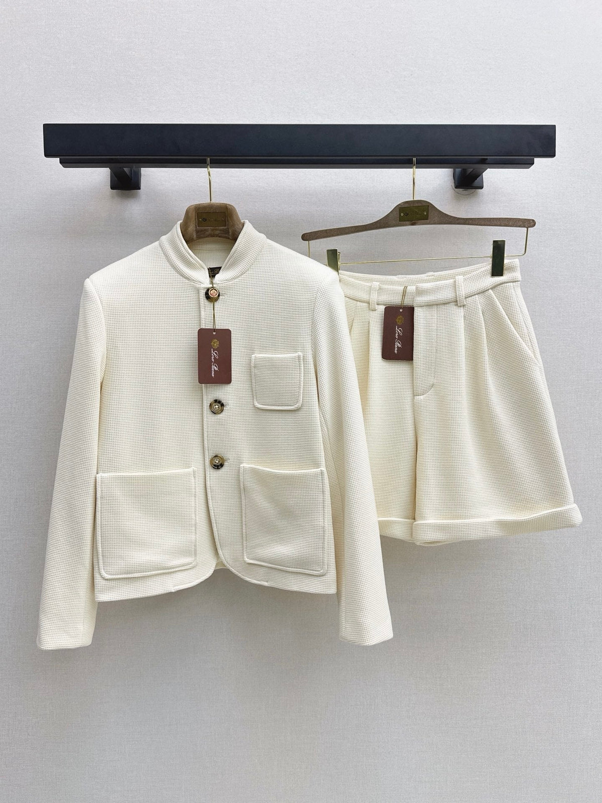 🔥Highest Quality🔥26FW New Cream Waffle-Knit Stand-Collar Jacket 🤍