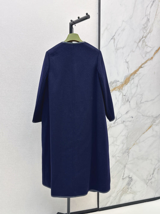26FW New Long Coat with Horseshoe Buckle Detail π€