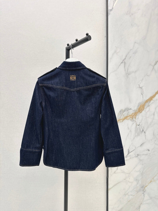 26FW New Slim-Fit Lapel Denim Shirt Jacket π€