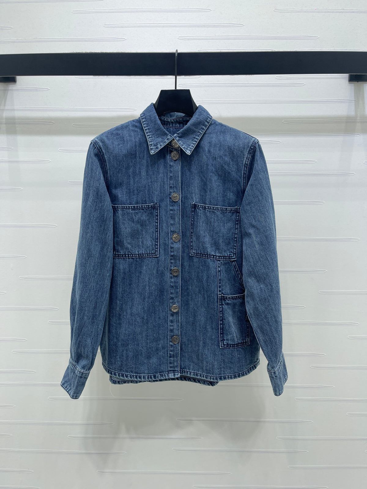 Collared Denim Shirt Jacket