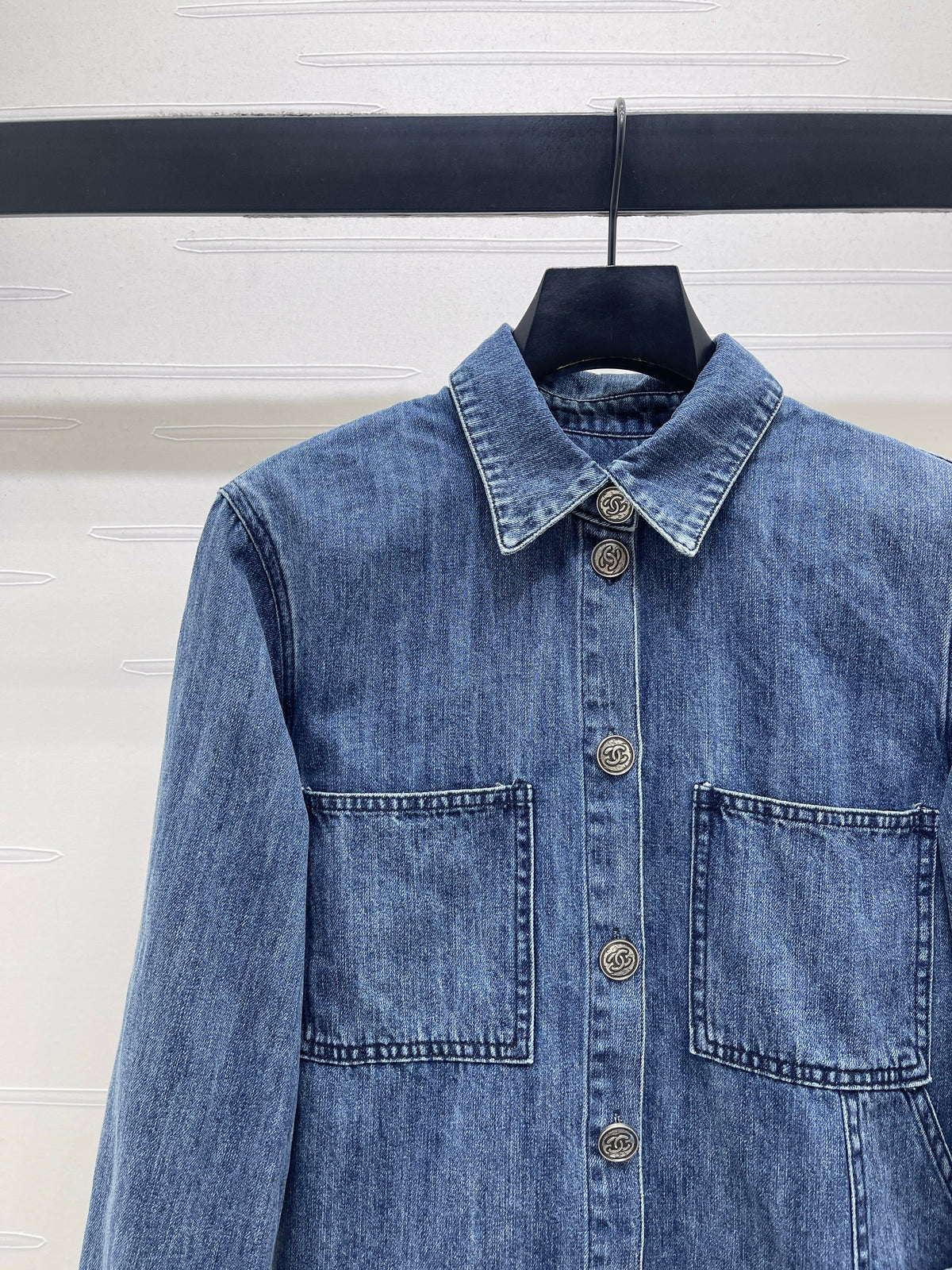 Collared Denim Shirt Jacket