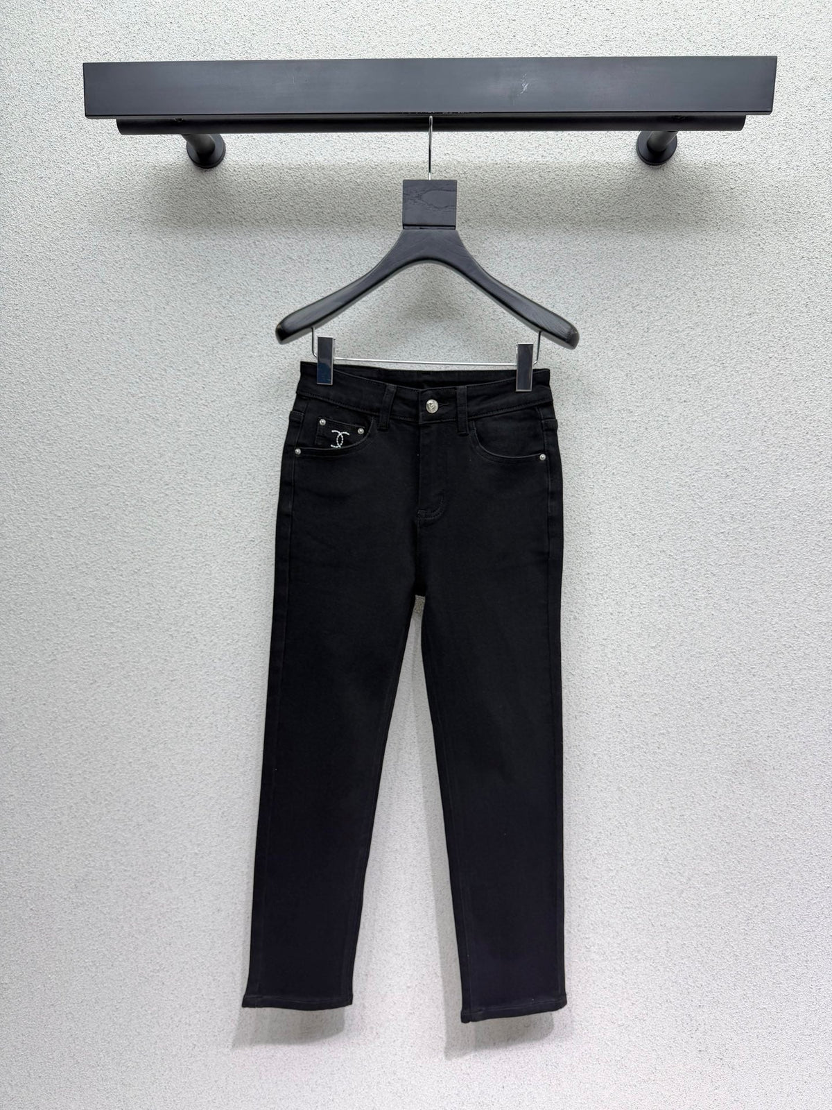 High-waisted stretch cropped cigarette pants