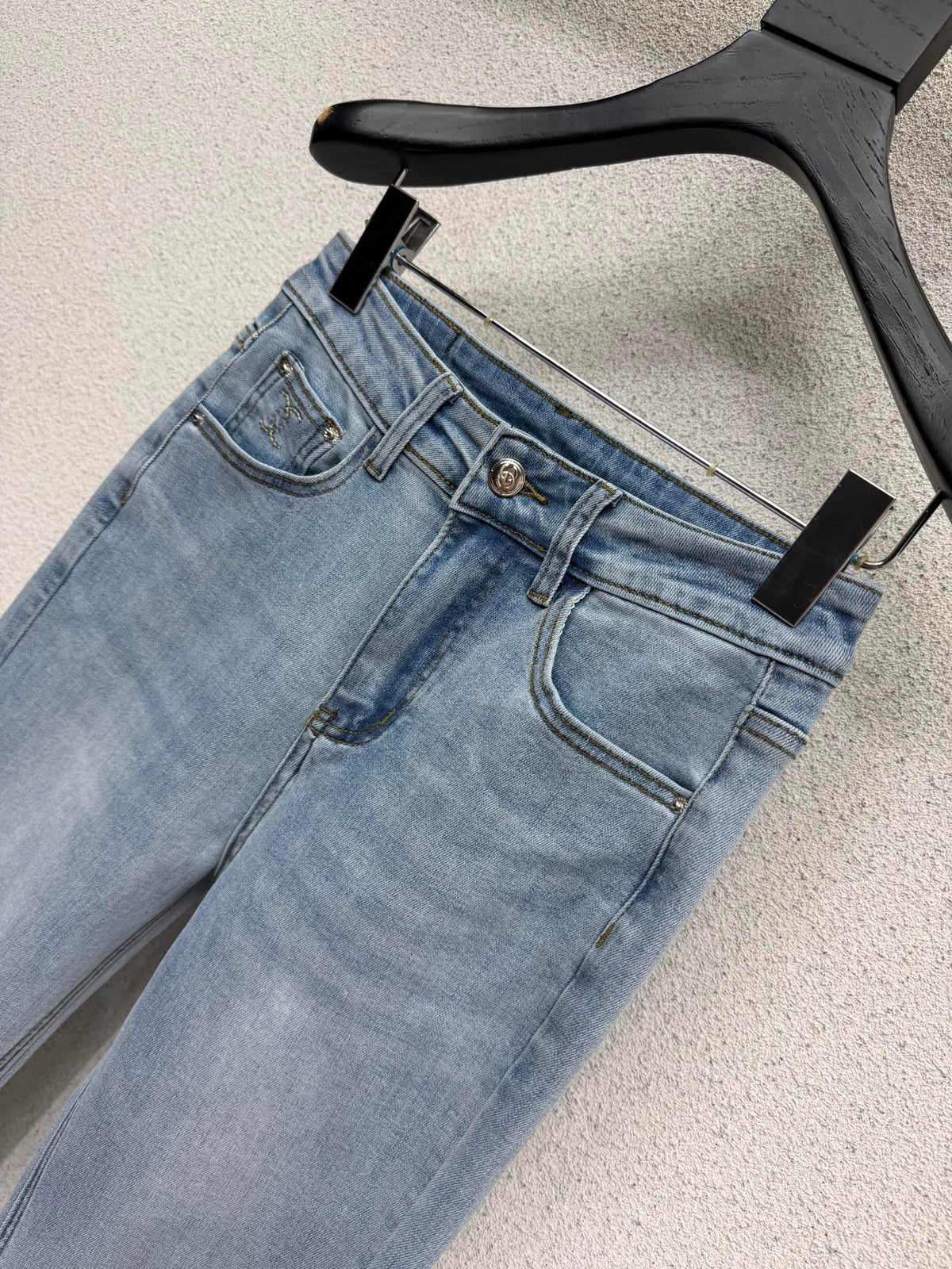 High-waisted stretch cropped cigarette pants