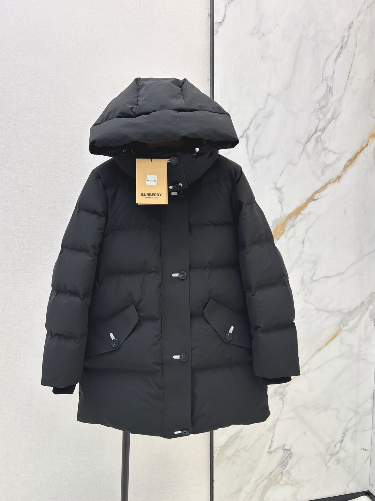 26 Fall/Winter Latest Hooded Mid-Length Down Jacket