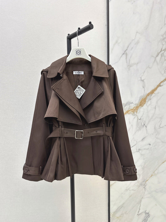 26Latest Autumn/Winter Hooded Trench Coat in Chestnut Brown Tones