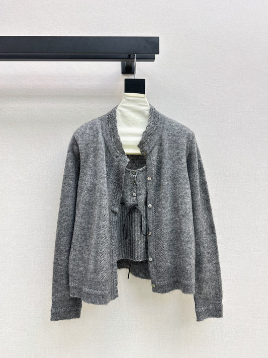26Latest Autumn/Winter Soft Wool-Blend Knit Two-Piece Set