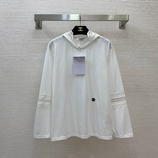 26New Hooded Long-Sleeve Loose-Fit Top