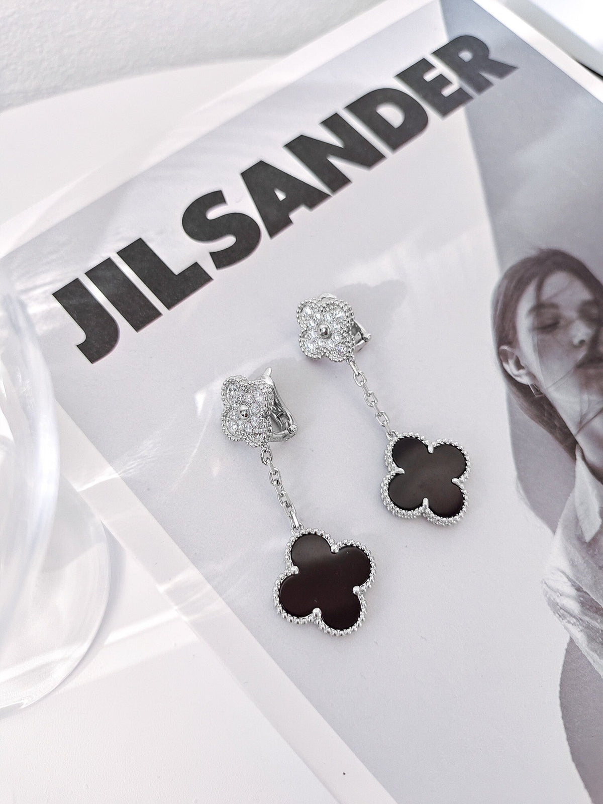 Four-leaf clover earrings