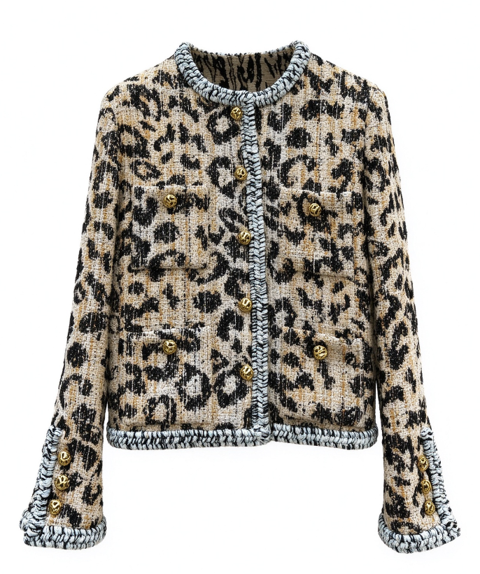26Twill Leopard-Print Jacket
