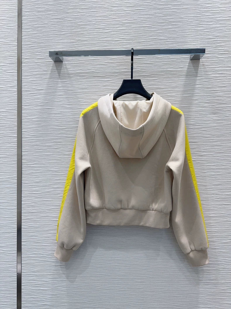 Casual 26Two-Piece Set: Long-Sleeve Hooded Jacket and Trousers with Embroidered Logo