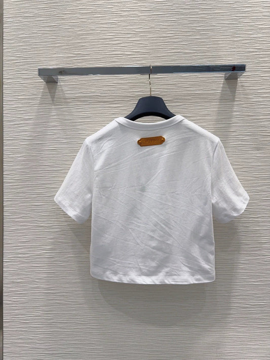 26New Printed Short-Sleeve Cropped T-Shirt