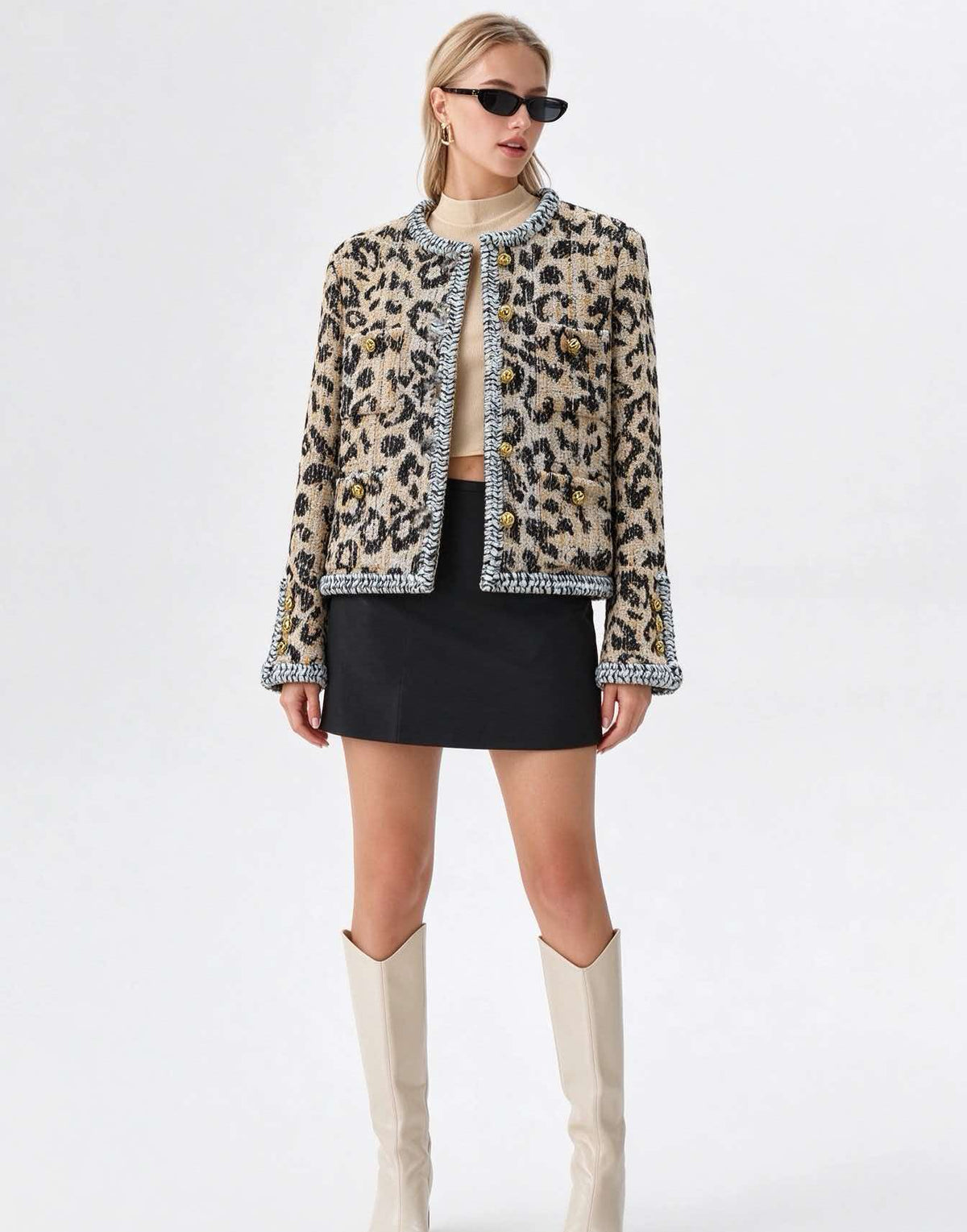 26Twill Leopard-Print Jacket