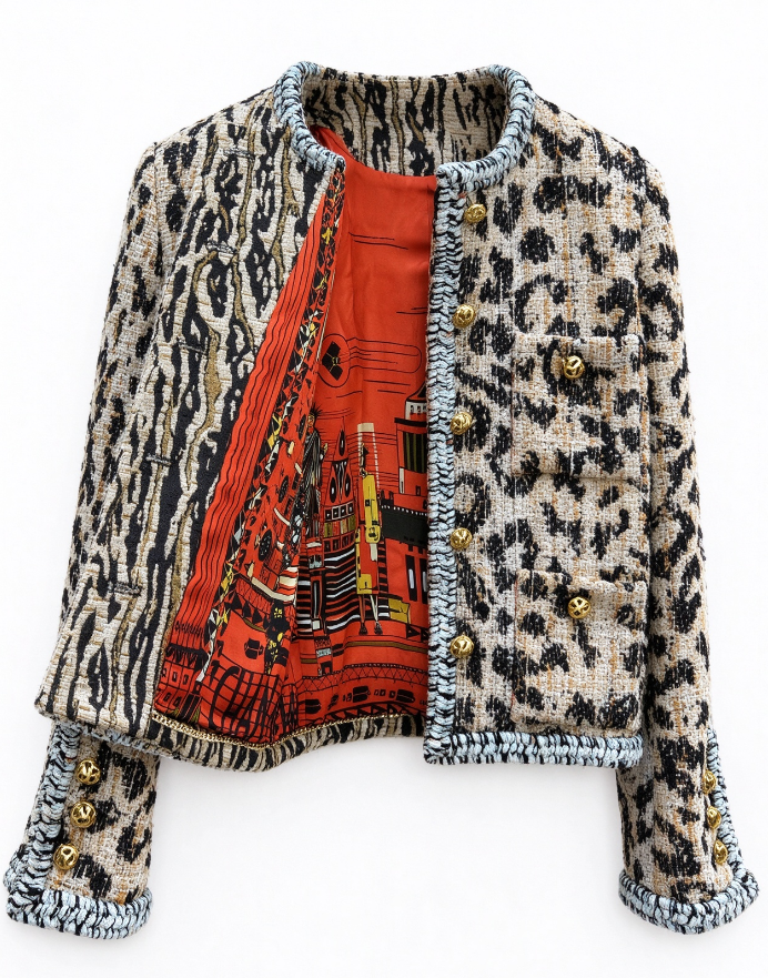 26Twill Leopard-Print Jacket