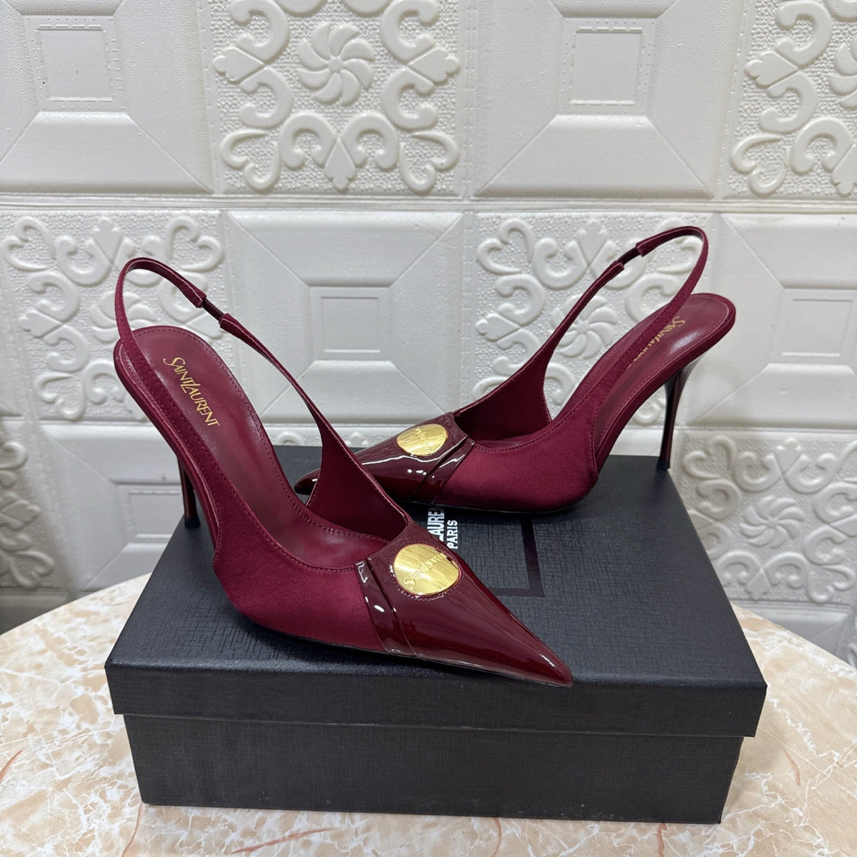 26FW New YSL Logo High Heels 👠(height: 10.5cm)